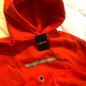 The Hundreds Large Orange Bar Champion Pullover